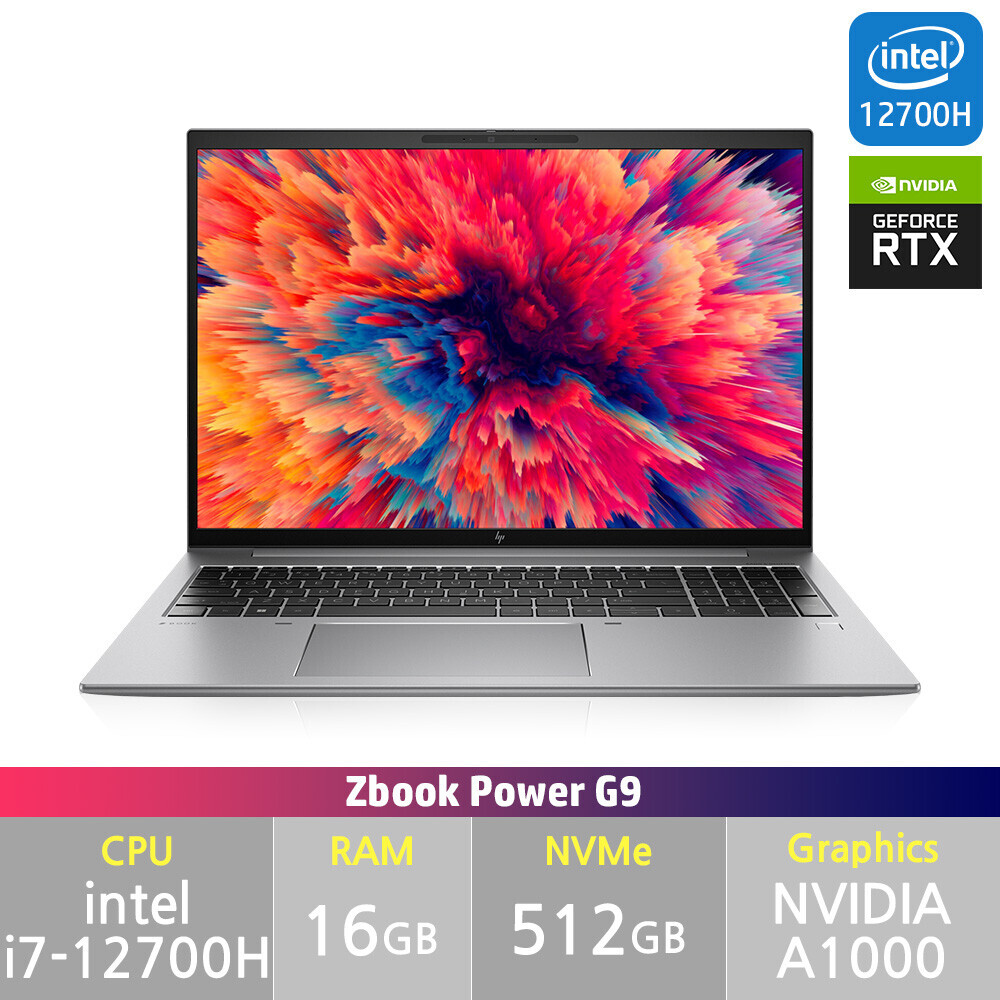 슈퍼hp,HP Z북 ZBook Power G9 4T4Z8AV RTX A1000 i7-12700H/16GB/512SSD/Win10Pro/3년