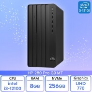 HP 280 Pro G9 MT 4N4N9AV i3-12100 8GB/256GB/Win10P/250W/ODD포함